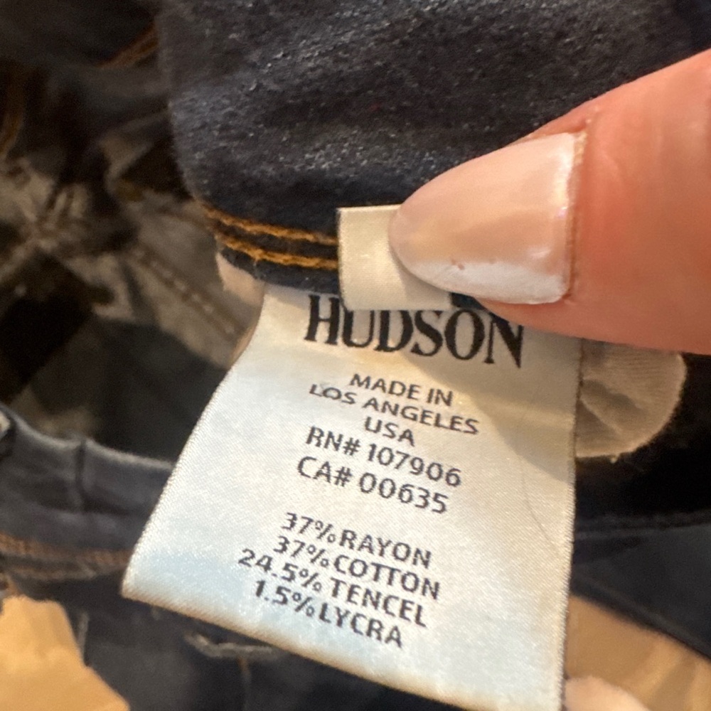 Hudson Beth Baby Bootcut Jeans - Dark Wash Flap Pocket - Size 30 fits like 27/28 - Picture 3 of 5